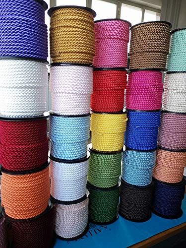 PIZZITALIANI - Cordone Intrecciato 6mm x 25m, Verde Oliva – Corda Decorativa Flessibile, Passamaneria, Cordoncino per cucito, Artigianato, Bricolage, DIY e Fai da Te, Made in Italy