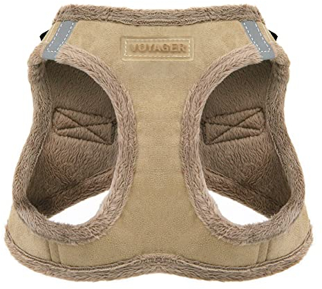 Voyager Step-In Plüsch-Hundegeschirr by Best Pet Supplies - Step-In-Westengeschirr für kleine und mittelgroße Hunde, Weicher Plüsch, Latter, size XS - Brust 33-37 cm
