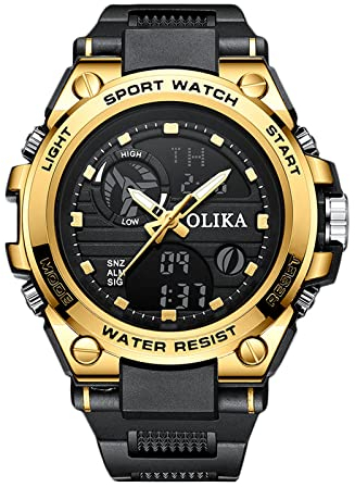 rorios Herren Uhren Outdoor Digitaluhren Militär Armbanduhr mit LED Hintergrundbeleuchtung Kalender Männer Jungen Stoppuhr