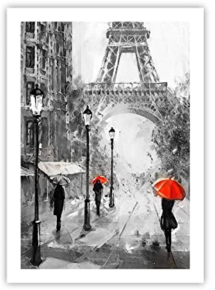 Wandposter Art Prints 50x70cm Poster ohne Rahmen Paris Stadt Zuhause Küche Wanddeko Bild Wand Kunstdruck Deko Wandbilder Dekoration Wohnzimmer Schlafzimmer Modern Wall Art Decor - P2XPA50x70-3942