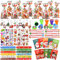 FORMIZON 158 Pcs Weihnachten Party Mitgebsel, Weihnachten Süßigkeitstüten, Schlüsselanhänger Weihnachts, Weihnachten Bleistifte, Weihnachten Scharmband für Geschenke Kindergeburtstag