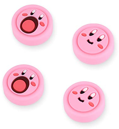 DLseego Lot de 4 capuchons de protection en silicone souple pour joystick Switch/Switch OLED. Rose