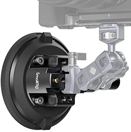 SMALLRIG 4″ Camera Suction Cup, Kamera Kamerahalterung am saubere und Glatte Oberflächen, max 2kg Belastung für Geschwindigkeiten bis zu 80km/h (50mph), für DJI OSMO, für GoPro Hero, für Nikon – 4122B