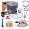 Mtanlo 45 mm kit cylindre piston Carburateur pour Husqvarna Tronçonneuse 353 351 350 346 346xp 345 340 avec Filtre à air avec griffe + Bougie d'allumage + Joint + Autres kits 503283208 5372530-02