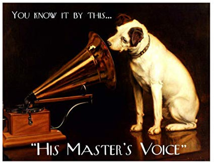 Badezimmer-Schild You Know It By This His Master's Voice, niedlicher Hund, Retro-Zitat, Vintage-Stil, Wandposter, lustiges Blechschild, Metalldekoration für Pub, Bad, Küche, 20 x 30 cm