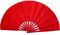 Large Rave Folding Handheld Chinese/Japanese Fan Women Girls Rave Accessories for Music Festivals Burlesque Pride Outfits Clack Fan (Red)