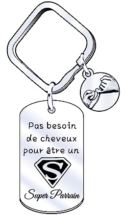 JRZDFXS Porte-clés Cadeau Parrain, Demande Parrain Marraine, Annonce Baptême