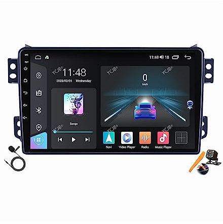 YCJB Android 12.0 Autoradio Stereo Navi für S-uzuki Splash Ritz 2008-2012 Sat GPS Navigation 9 Zoll Touchscreen Multimedia Player FM BT Receiver mit 4G 5G WiFi SWC DSP Carplay,M600s