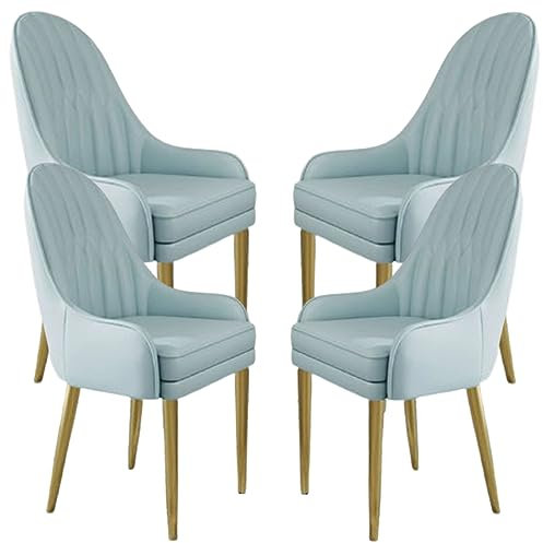 Siège À Dossier Haut Chaise Longue Nordique Accueil Chaise De Dossier De Luxe Légère Et Moderne Chaise Rembourrée en Tissu avec Pieds en Métal Moderne pour Cuisine Salon Bureau Chambre