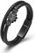 VCCWYQK Pfote drucken Urne Armband für Asche für Frauen Männer Andenken Memorial Manschette Armreif geflochtenes Lederarmband Armband Kremation Schmuck (22cm-Black)