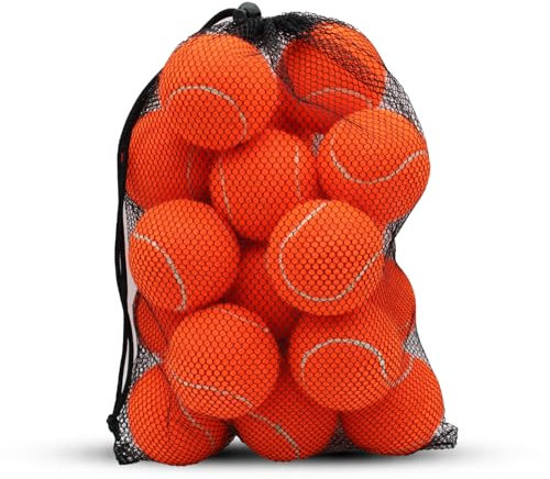 SHYUJAJIE Tennisbälle, 20 Stück, Trainings-Tennisbälle, hohe Elastizität, Übungs-Tennisbälle für Anfänger, Übungsbälle für Haustiere und Hunde (orange)