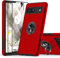 KOVASIA Google Pixel 7A Case with 2-Pack Tempered Glass Screen Protector, 360° Rotating Metal Ring Stand Anti-Scratch Shockproof Phone Cover 3 in 1 Phone Case for Google Pixel 7A 5G 6.1, Red