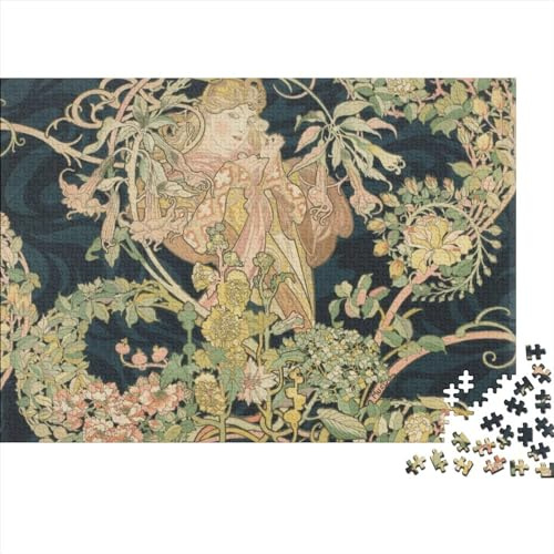 Alphonse Maria Mucha Gemälde Holz-Puzzle Für Erwachsene 1000 Teile, Hölzernes Kunst Puzzle, Museum Puzzles, Lernspiele, Tolles Geschenk, Wohnkultur 1000pcs