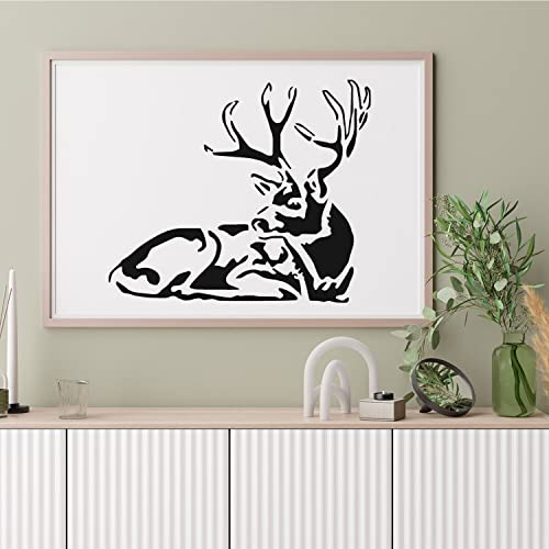 Schablone im Hirsch Wald Größe: 21 x 29 cm v8 Design