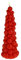 LED Bubble Tree Kerze Rot 3D Batterie Timer Echtwachs Weihnachten Advents Kerzen