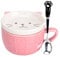 XinHuiGY Cute Cat Coffee Mug with Lid,Animal Tea Cup Saucer Set,Kawaii Ceramic Mugs with Biscuit Holder and Spoon,Gifts for Women Her Mothers Day Easter Christmas Girl Boy Teacher Friend (Pink Cat)