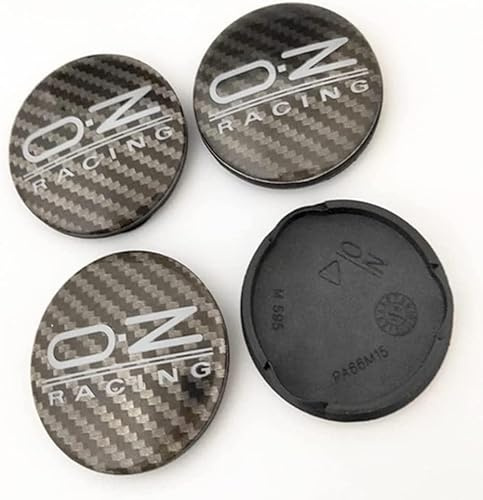 FURREN 4 Stück Nabendeckel für OZ Racing M595 62mm, Staubdicht Wasserdicht Anti Rost Radnabenabdeckung Radnabendeckel Felgendeckel Felgenkappen Autozubehör,B
