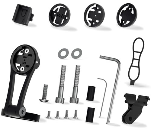 Bike Computer Mount for Wahoo - Out Front Combo Mount for Garmin Edge, Adjustable Extended Mount for Bryton Cateye, Sports Action Camera and Bike Light, Suitable for Road Mountain Bike Handlebar 38mm