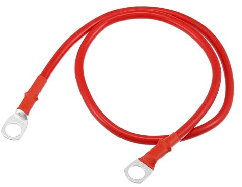 Hihaha Copper Battery Inverter Cable/Inner 8 AWG Gauge 3/8inch Battery Terminal Cable Universal for Car Vehicle RV/Durable Pure Copper 2ft / 1Pcs Red