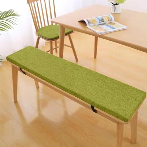 5CM Dicke Sitzauflage Sitzkissen Bank, Bankauflage Bankkissen, Waschbare Stuhlkissen Bankpolster, Gartenbank Auflage Outdoor, Sitzkissen Groß für Stuhl Boden Bürostuhl,Grasgrün, 110x60x5CM