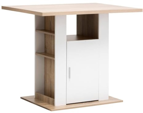 5five - Isla de Cocina Blanca Efecto Madera Natural 90x110cm