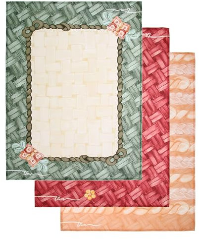 THUN, Set 3 Strofinacci in 100% Cotone, Linea AbbracciAMI, Set da Collezione, Idea Regalo per Natale, 50 x 68 cm