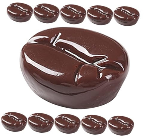 TOYANDONA 20pcs Realistic Simulated Coffee Beans Fake Faux Decorative Props Artificial Beans for Diy