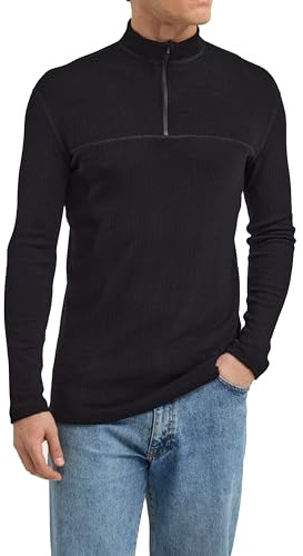 Dilling Herren Merinowolle Halfzip Langarmshirt Baselayer Unterwäsche temperaturregulierend atmungsaktiv