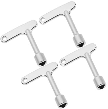 MAGICLULU 4pcs Triangle Metal Keys for Garbage Bin Lid Lock Outdoor Trash Bins Cabinet Keys Fits Wheelie and Utility Boxes