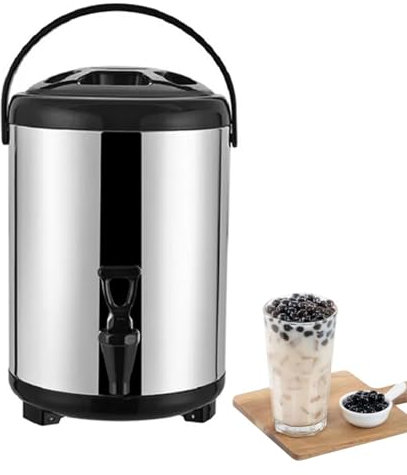 BDJSN Commercial Beverage Insulated Dispenser, 6l/8l/10l/12l Stainless Steel Hot Water Kettle Dispenser With Folding Tripod, for Milk, Milk Tea, Juice, Coffee, Hot Water