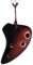6-Loch-SD-Mini-Okarina, Keramik-Sopran-D-Key-Okarina-Flöten-Instrumenten-Halskette, Keramik-Piccolo-Okarina-Anhänger mit Umhängeband, Volksmusikinstrumente für Kinder, 5,5 cm (Kaffee)