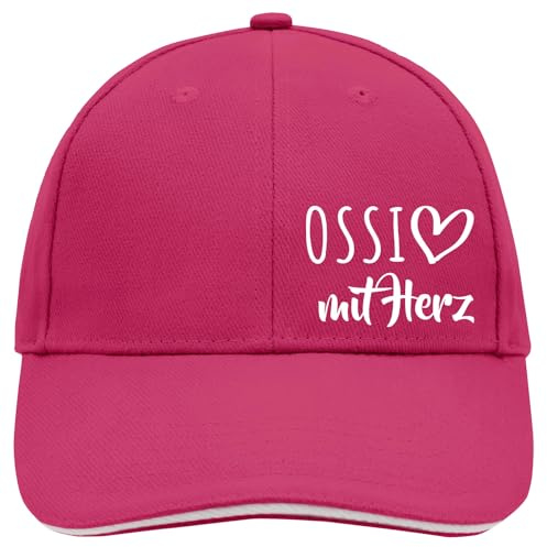 Huuraa Cappy Mütze Ossi mit Herz Geschenk | Baseballkappe Basecap Kappe Geschenkidee Unisex Baseball Cap