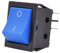 Interruttore a bilanciere KCD4-201 senza luce 30A 250VAC ON OFF DPDT bipolare a singolo passaggio verde giallo nero 1 pz(Blue Actuator,20A 250VAC)