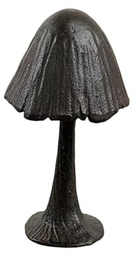Portland Living Cast Iron Mushroom 9cm – Small Rustic Ornament for Garden or Indoor Decor, Woodland Home Accent, Durable Vintage-Style Sculpture for Shelf or Patio