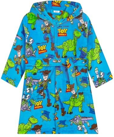 Disney Toy Story Kinder Bademantel, Woody und Buzz Lightyear Bademantel Jungen, Fleece Morgenmantel Kinder