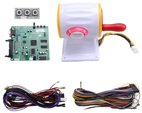 Gosera 5 in 1 Game Board 5 in 1 Game Board with Joystick Hand Cranked Handle for Video Fishing Catch Hunt Game Machine
