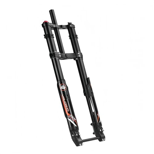 CHAOZHU DNM 750MM 644MM USD-8 Fat MTB Fork Avant pour Snowy Beach Bike Double épaule Tube Droit Huile Ressort Disque Frein 15MM 150MM essieu