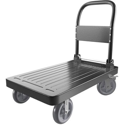WQQYU6HKF Transportwagen Mobiler, klappbarer Plattformwagen mit 8-Zoll-Gummirädern for Industrie und Gewerbe Plattformwagen