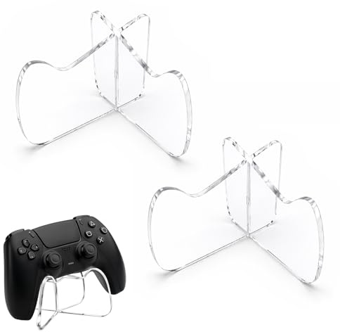 XIINGYAAN Juego de 2 soportes para mando de acrílico, universal, compatible con PS3/PS4/PS5/Switch/Xbox, transparente