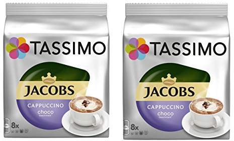 Tassimo Jacobs Cappuccino Choco (8 Portions) (Pack de 2)