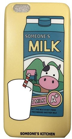 BubbleGum® for iPhone Models Kitchen Case Collection - Tpu Protective Soft Gel Artistic Case Cover (iPhone 6 6s, Yellow Milk Carton)