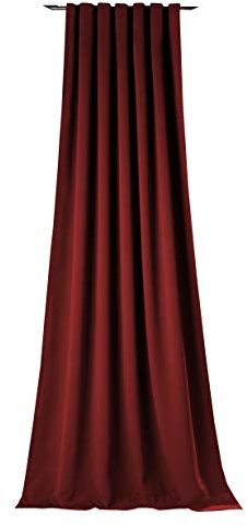 NOVUM fix Vorhang Verdunkelung Bordeaux rot Kälteschutz Kräuselband Blickdicht Klimavorhang Übergardine XXL extra lang bis 350 cm energiesparen 145x275 cm (BxH)