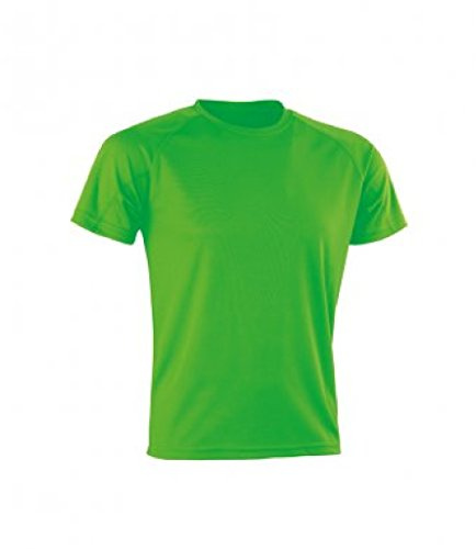 Spiro Mens Aircool T-Shirt (S) (Flo Green)