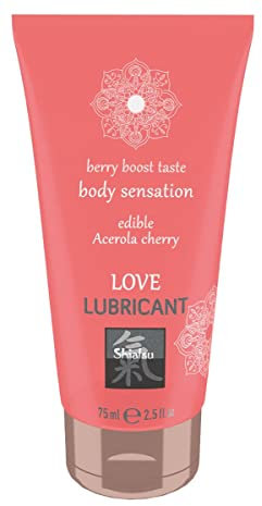 SHIATSU Essbares Gleitgel Auf Wasserbasis Mit Dem Erlesenen Geschmack Der Acerola Kirsche Verwöhnen Sie Ihre Sinne 75 ml