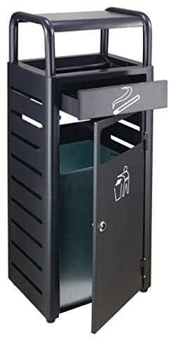 Outdoor Mülltonnen Abfalleimer Edelstahl Außen Dustbins mit Aschenbecher Hotel Lobby Fahrstuhl Abfalleimer Bins Squar Recycling Bins Lagerung Mülleimer Abfall Recycling Outdoor Mülltonnen Abfalleimer