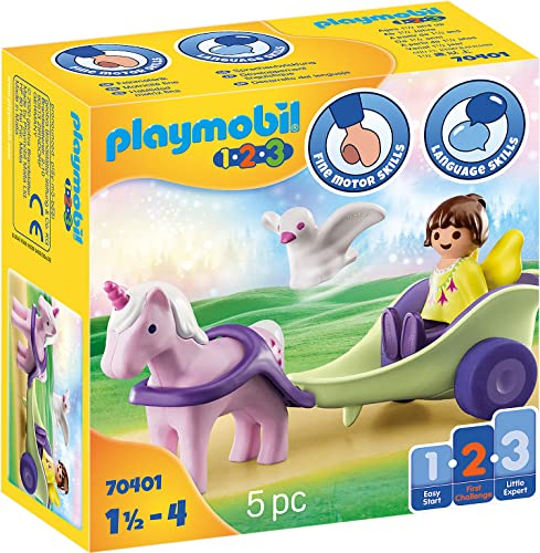 Playmobil 1.2.3 70401 Calèche avec Licorne et fée 1.2.3 1.2.3-18-36 Mois Ses Premiers