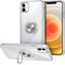 Vunake Hülle Kompatibel mit iPhone 12 iPhone 12 Pro Case Cover Silikon Case mit Ring Stand Handyhülle Fingerhalter Magnetische Autohalterung Schutzhülle für iPhone 12 iPhone 12 Pro 6.1''-Clear