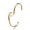 Milosa Armreif Wave Edelstahl für Damen Armspange, Surfer Armbandreifen Geschenk Jahrestag, für Schwester, Cuff Bangles, Farbe:Gold
