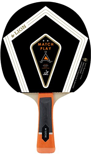LION Match Play Tischtennisschläger | Schwammstärke 1,5 mm | zugelassener ITTF LION-Belag | Griffform konkav | für die ganze Familie | im modernem Design