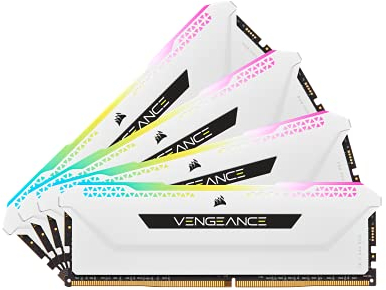 Corsair Vengeance RGB Pro SL 32 Go (4x8 Go) DDR4 3600 (PC4-28800) C18 1.35V - Blanche